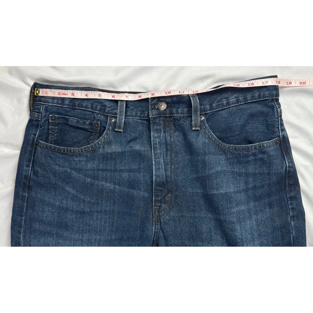 Levis 527 Slim Bootcut Jeans Mens 36x32 Dark Wash Indigo Blue Denim  western